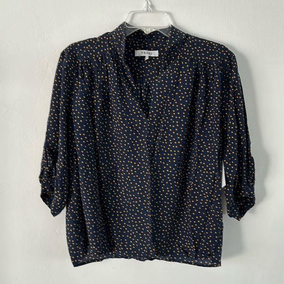 Frame Silk Blouse Cali Polka Dot NWT - Picture 4 of 10